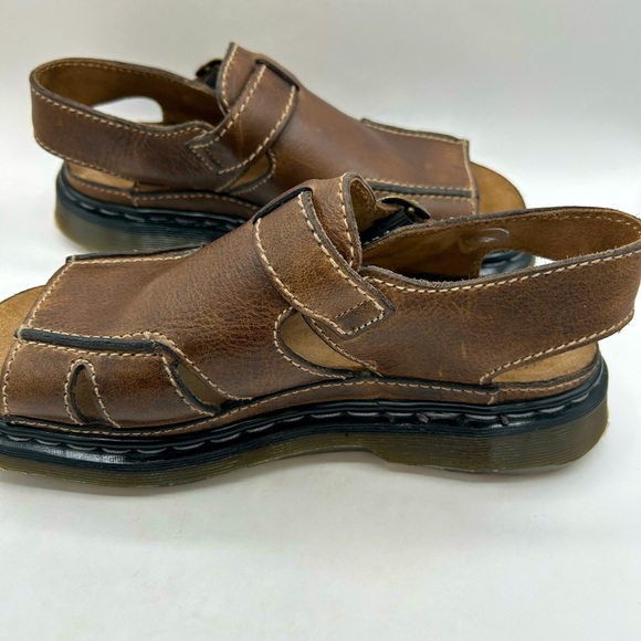 RARE DR MARTENS Sandals Mens SZ 10 
Brown Leather Fisherman Chunky 
ENGLAND Y2K - Picture 12 of 16